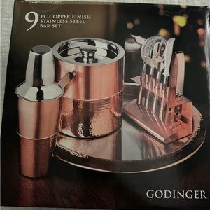 Godinger Cooper Finish Bar Set